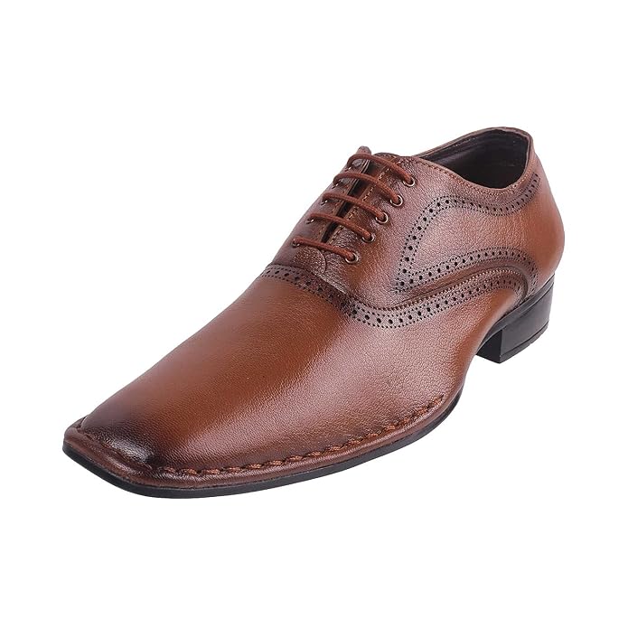 Mochi Men's Formal Faux Leather Stylish Lace-up Dress Shoes